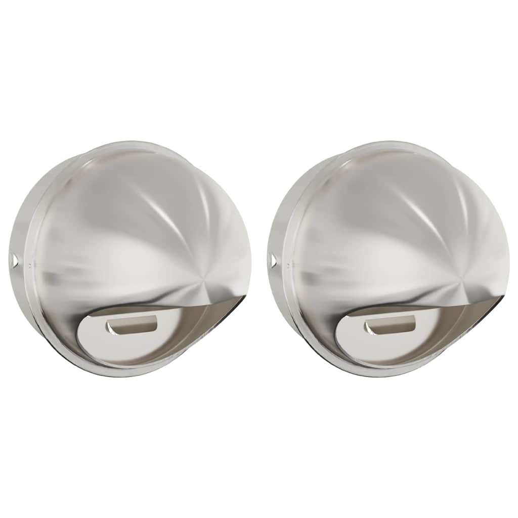 vidaXL Pokrywy wentylacyjne 2 pcs Srebrny 200 mm Stal nierdzewna