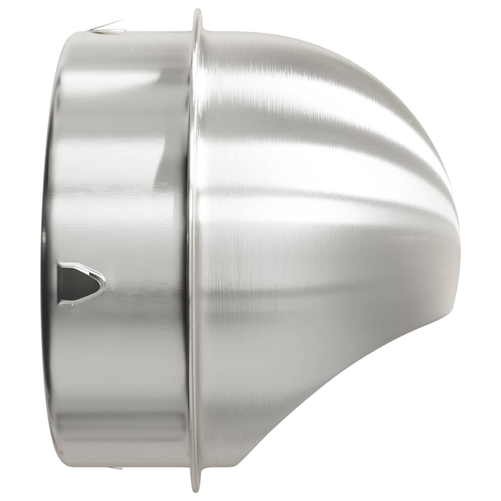 vidaXL Pokrywy wentylacyjne 2 pcs Srebrny 200 mm Stal nierdzewna