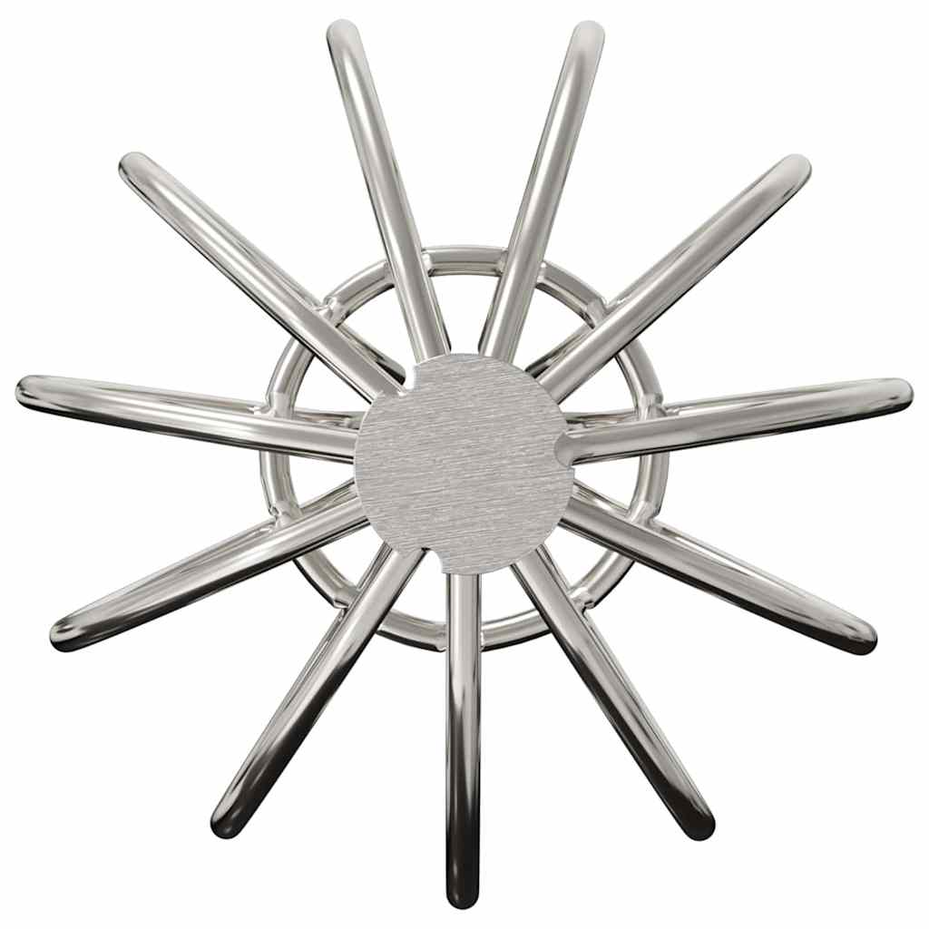 vidaXL Osłona na liście rynny 2 pcs Srebrny 50 mm Stal nierdzewna