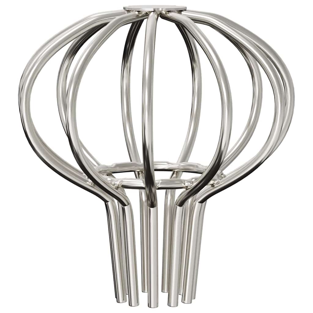 vidaXL Osłona na liście rynny 8 pcs Srebrny 50 mm Stal nierdzewna