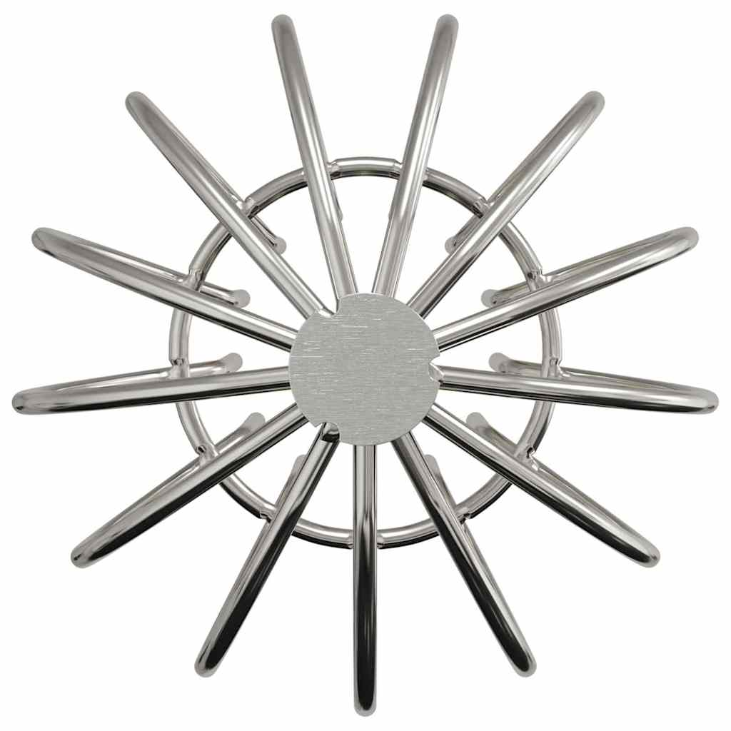 vidaXL Osłona na liście rynny 2 pcs Srebrny 75 mm Stal nierdzewna