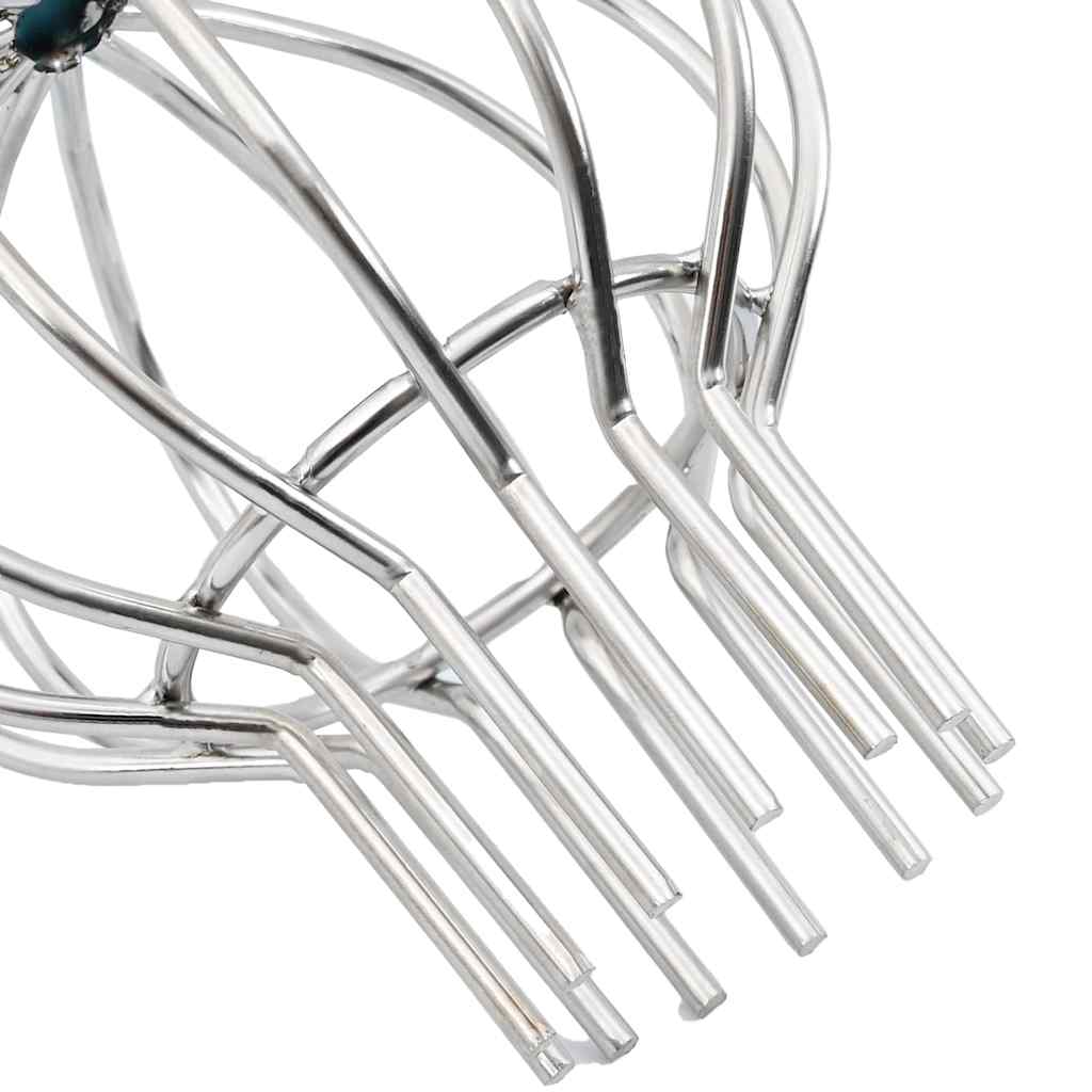 vidaXL Osłona na liście rynny 8 pcs Srebrny 75 mm Stal nierdzewna