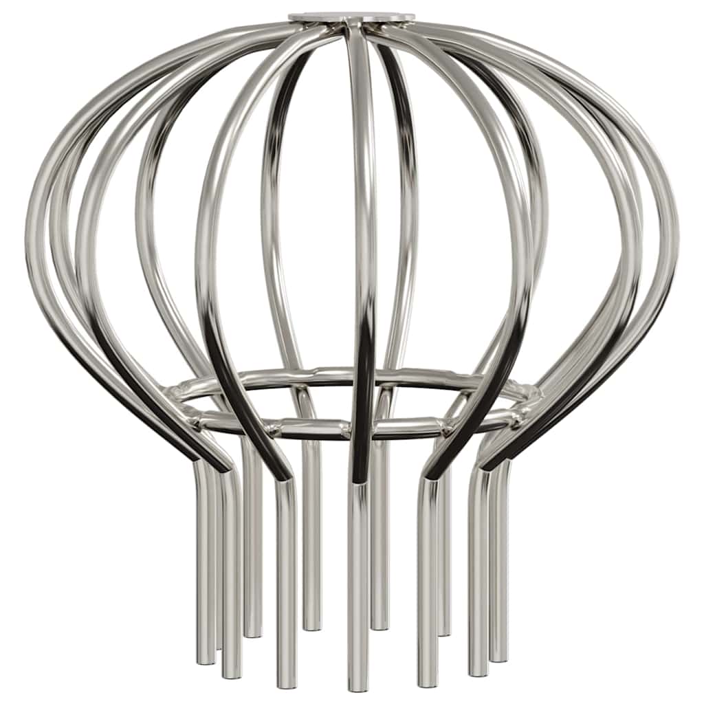 vidaXL Osłona na liście rynny 8 pcs Srebrny 75 mm Stal nierdzewna