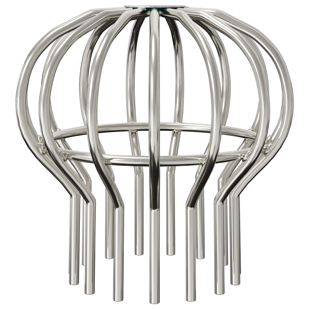 vidaXL Osłona na liście rynny 2 pcs Srebrny 110 mm Stal nierdzewna