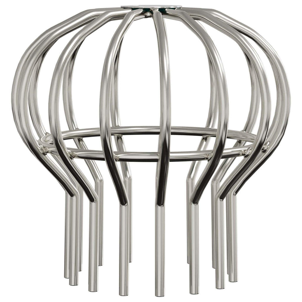 vidaXL Osłona na liście rynny 8 pcs Srebrny 110 mm Stal nierdzewna