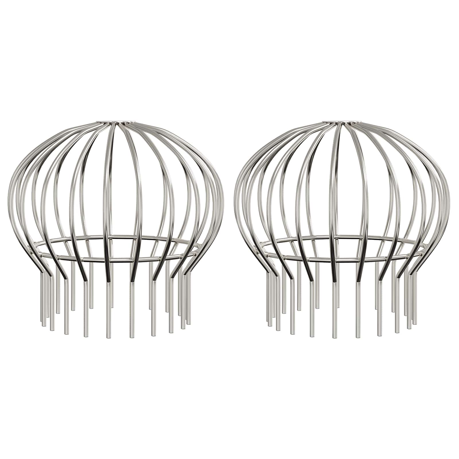vidaXL Osłona na liście rynny 2 pcs Srebrny 200 mm Stal nierdzewna