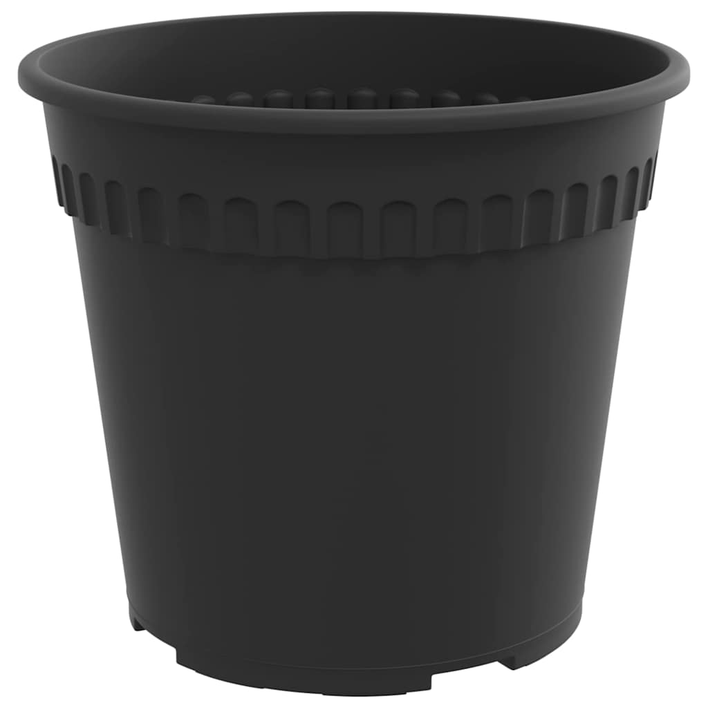 vidaXL Okrągła doniczka na kwiaty 24 pcs Czarny Ø 19 x 16 cm