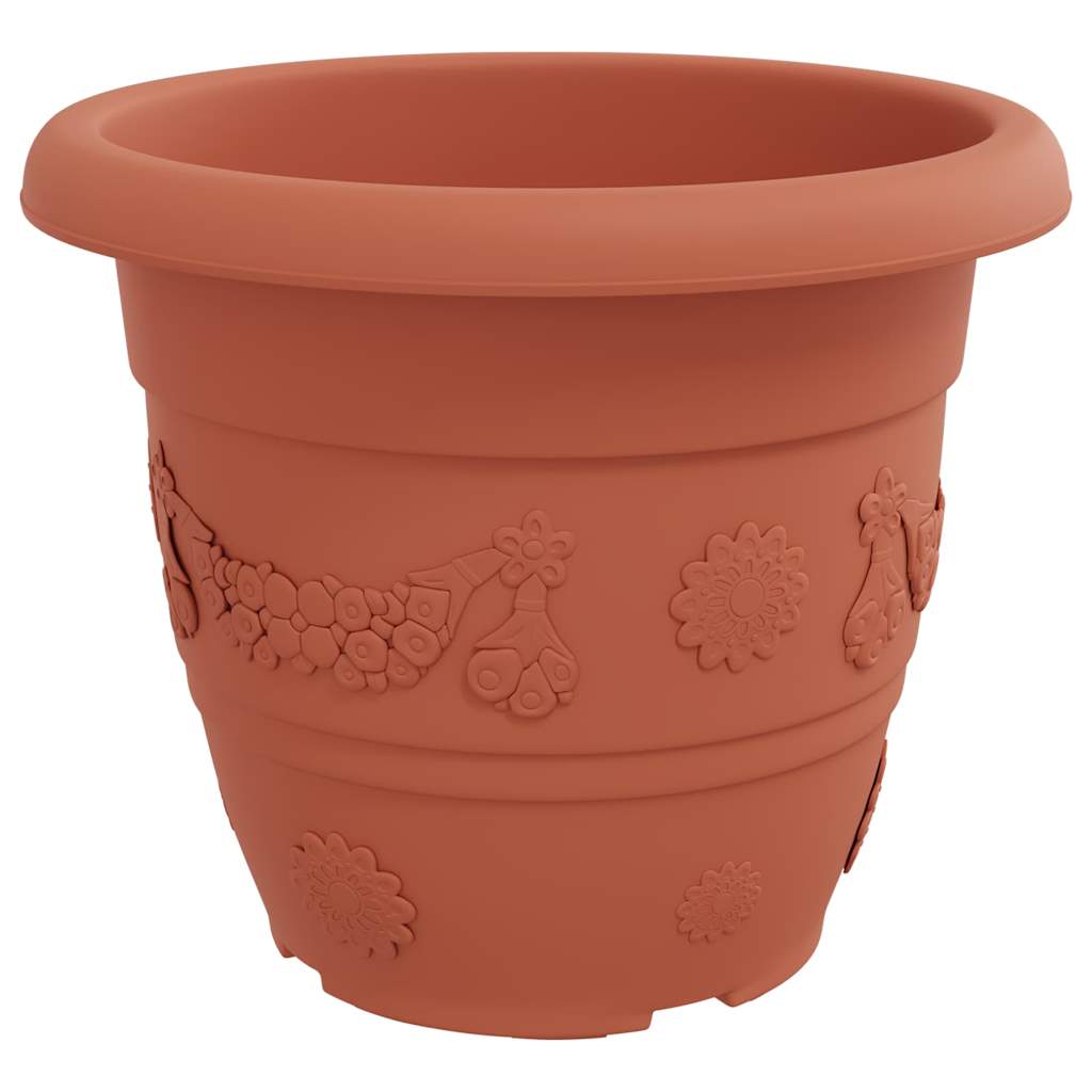 vidaXL Okrągła doniczka na kwiaty 24 pcs Czerwony ceglasty