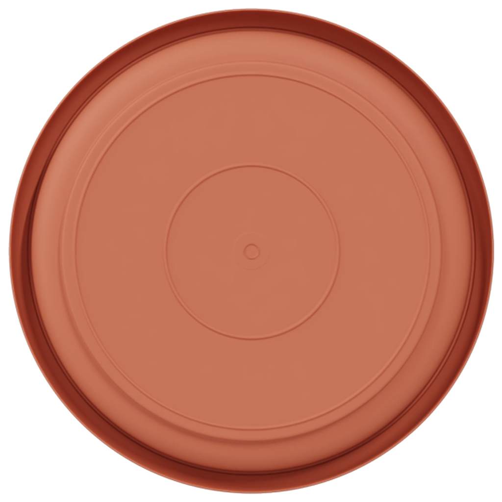 vidaXL Okrągły Talerzyk Kwiatowy 6 pcs Czerwony ceglasty Ø 17,5 x 2 cm