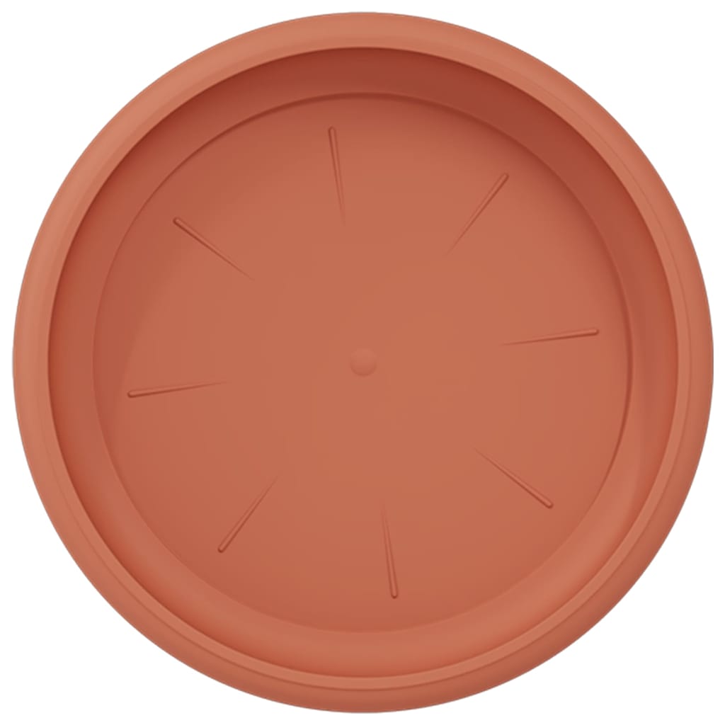 vidaXL Okrągły Talerzyk Kwiatowy 6 pcs Czerwony ceglasty Ø 17,5 x 2 cm