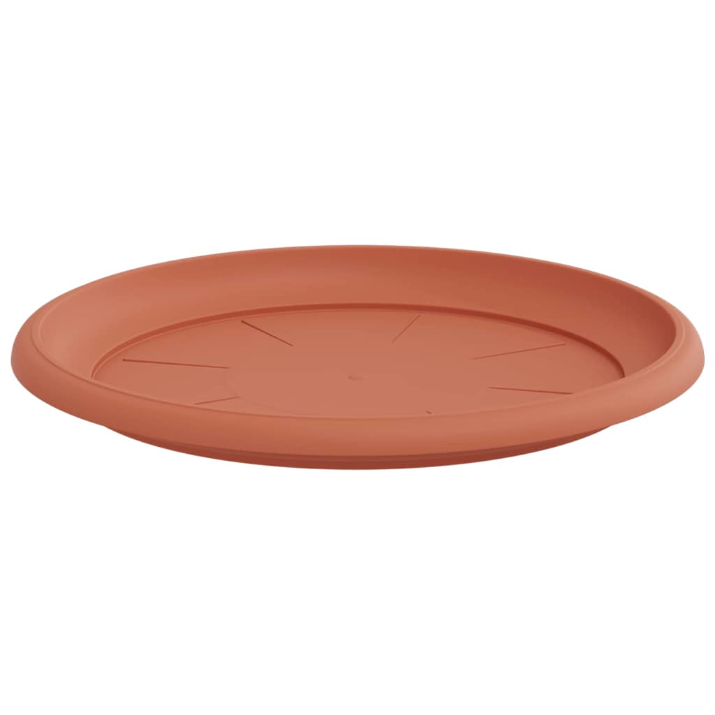 vidaXL Okrągły Talerzyk Kwiatowy 6 pcs Czerwony ceglasty Ø 27 x 2,5 cm