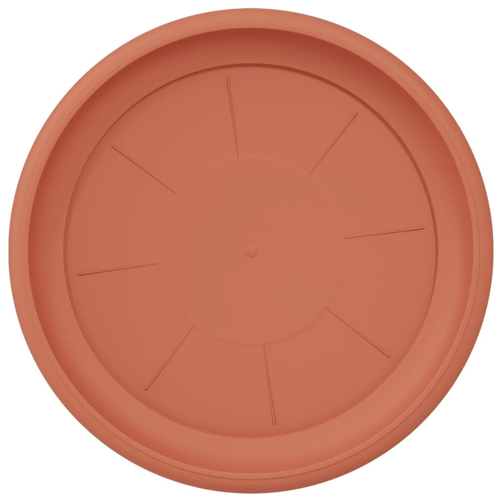 vidaXL Okrągły Talerzyk Kwiatowy 6 pcs Czerwony ceglasty Ø 27 x 2,5 cm