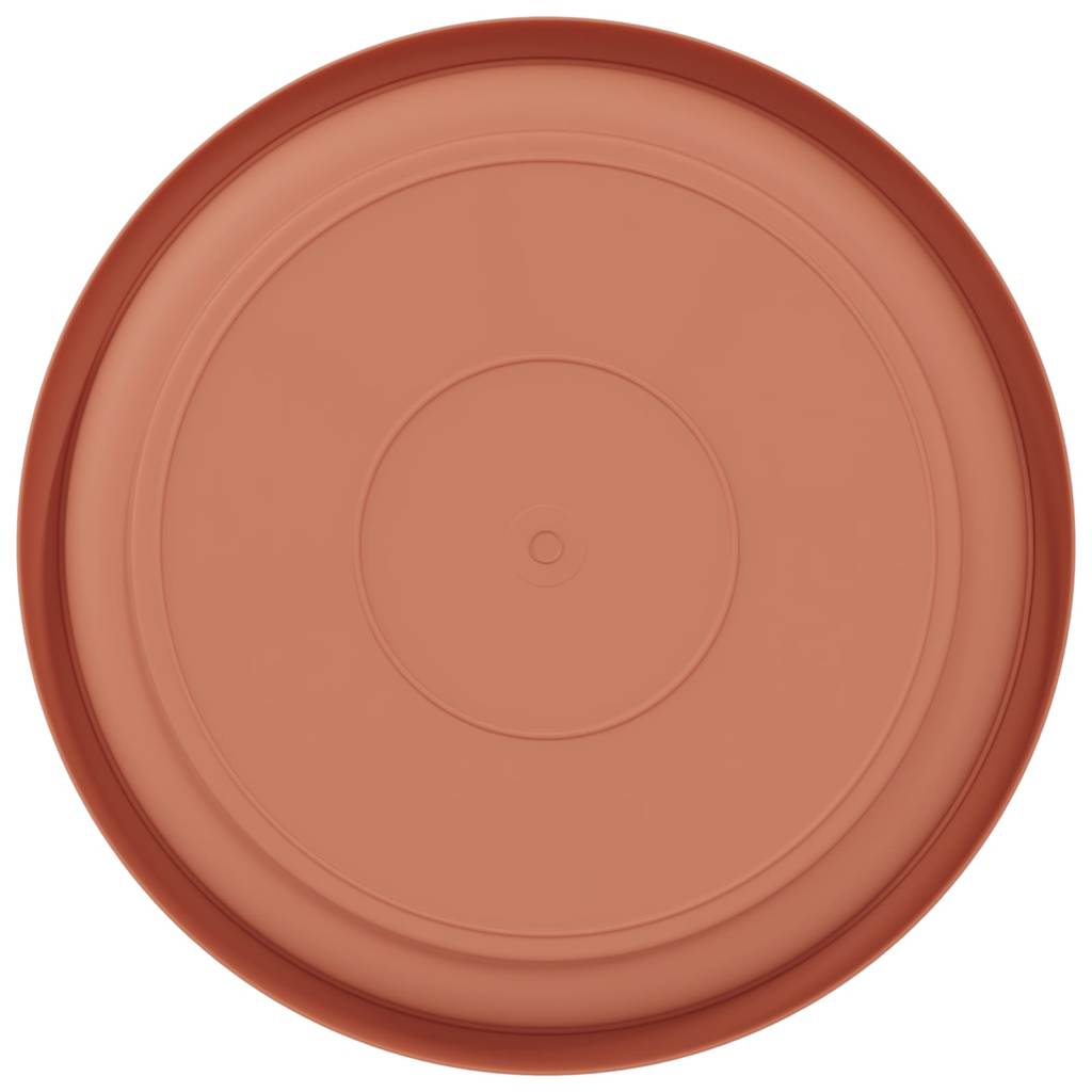 vidaXL Okrągły Talerzyk Kwiatowy 24 pcs Czerwony ceglasty Ø 14 x 2 cm