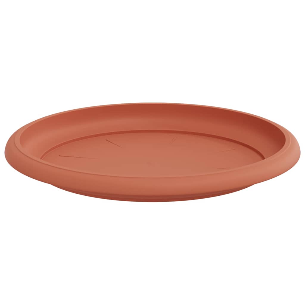 vidaXL Okrągły Talerzyk Kwiatowy 24 pcs Czerwony ceglasty Ø 14 x 2 cm