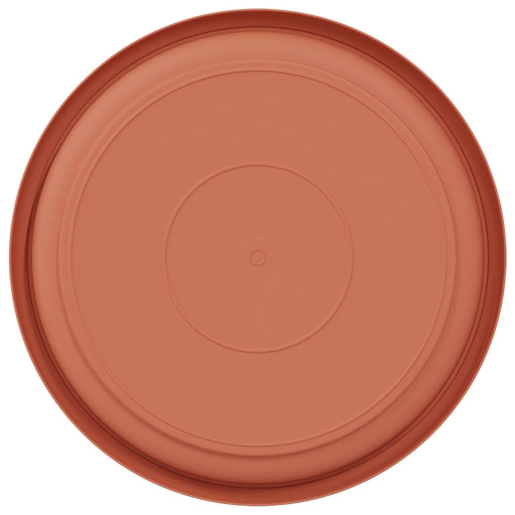 vidaXL Okrągły Talerzyk Kwiatowy 24 pcs Czerwony ceglasty Ø 14 x 2 cm