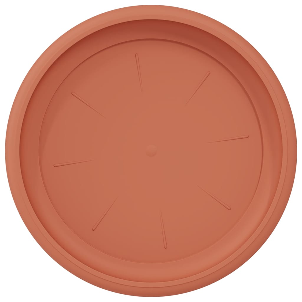 vidaXL Okrągły Talerzyk Kwiatowy 24 pcs Czerwony ceglasty Ø 14 x 2 cm