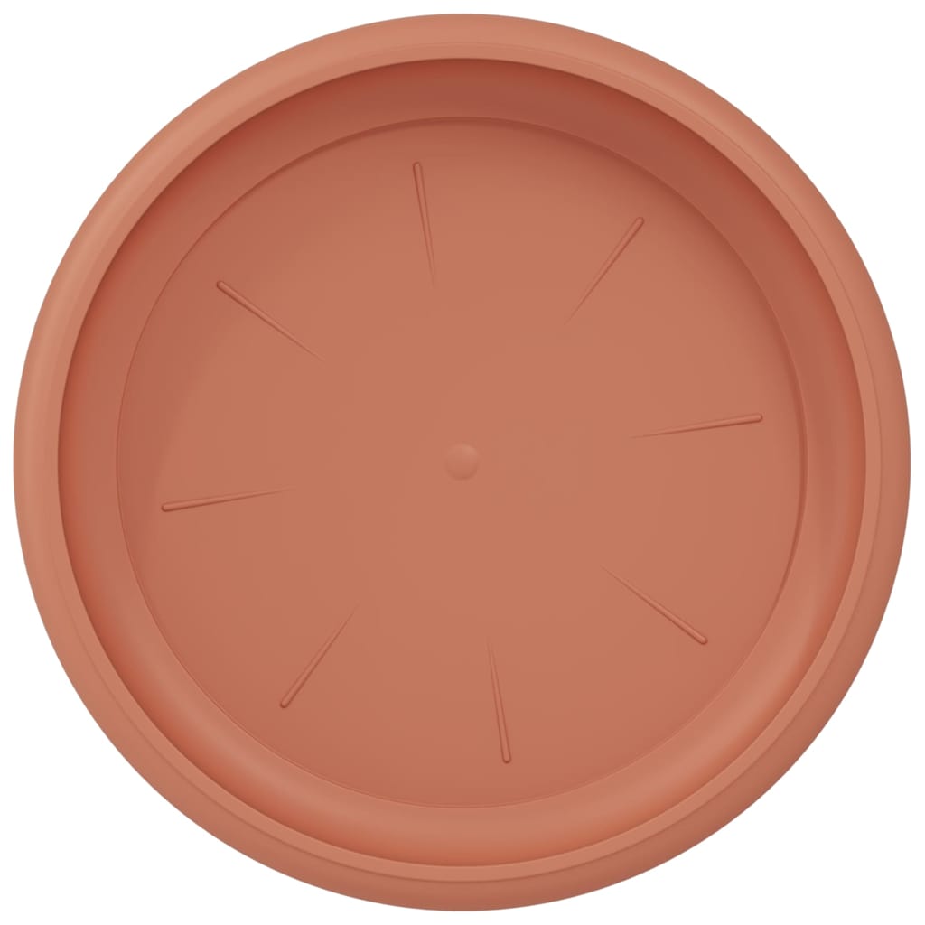 vidaXL Okrągły Talerzyk Kwiatowy 24 pcs Czerwony ceglasty