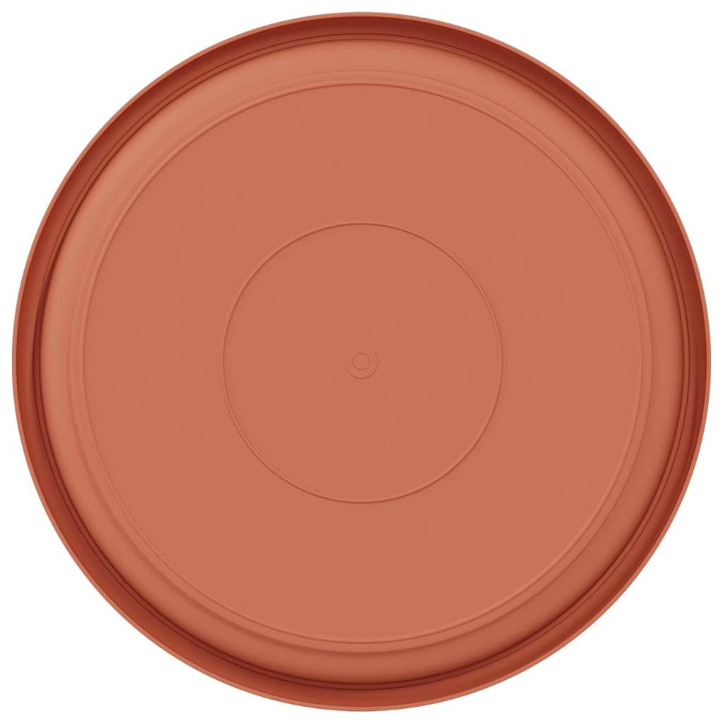 vidaXL Okrągły Talerzyk Kwiatowy 24 pcs Czerwony ceglasty