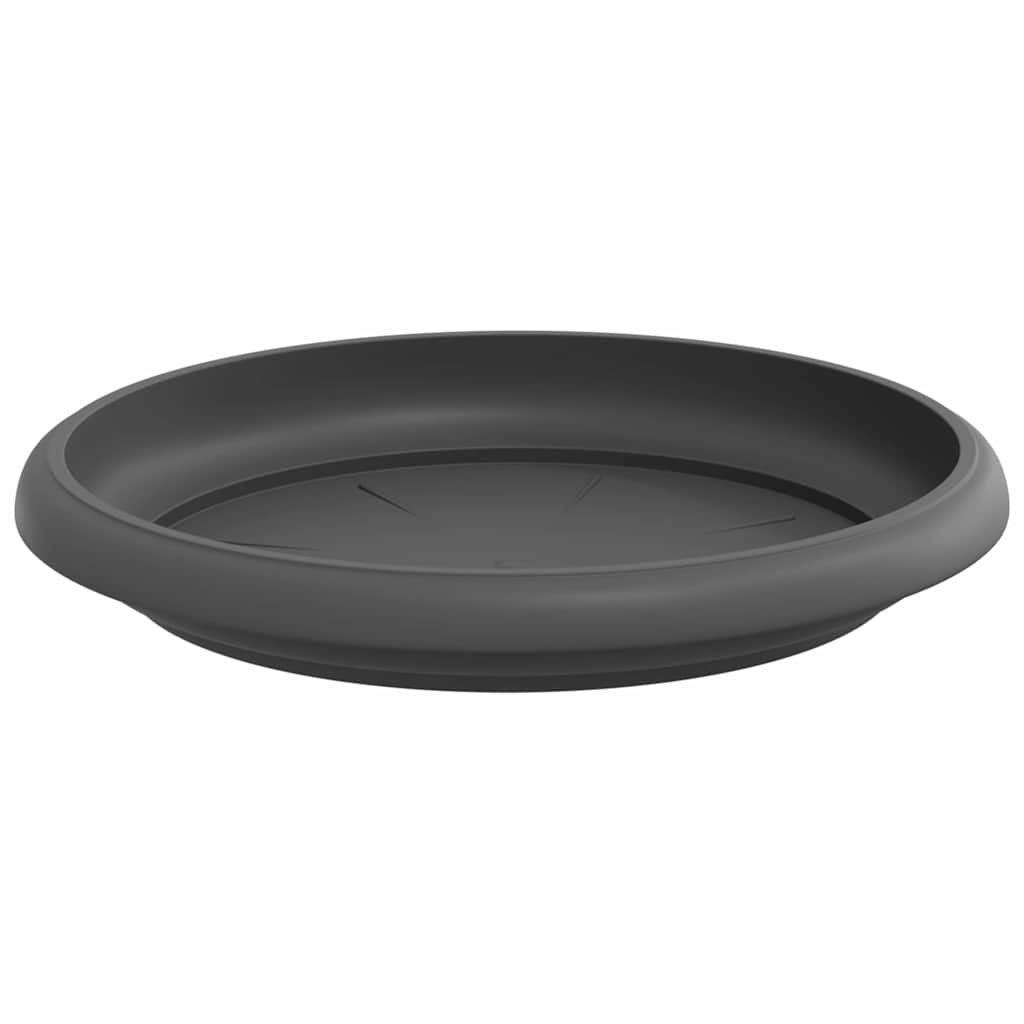 vidaXL Okrągły Talerzyk Kwiatowy 24 pcs Czarny Ø 14 x 2 cm