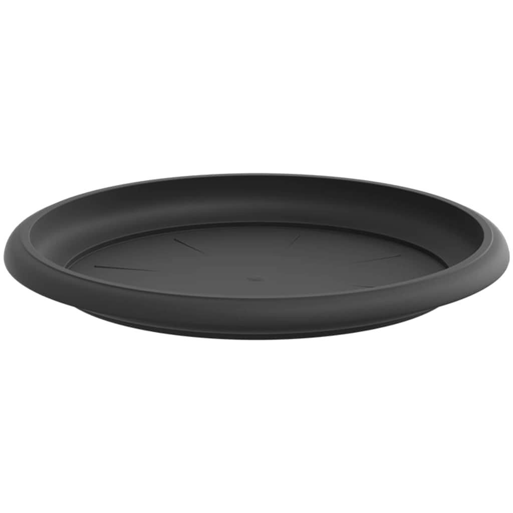 vidaXL Okrągły Talerzyk Kwiatowy 24 pcs Czarny Ø 17,5 x 2 cm
