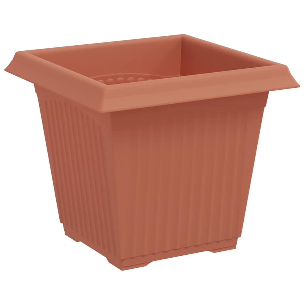 vidaXL Kwadratowa doniczka na kwiaty 24 pcs Czerwony ceglasty