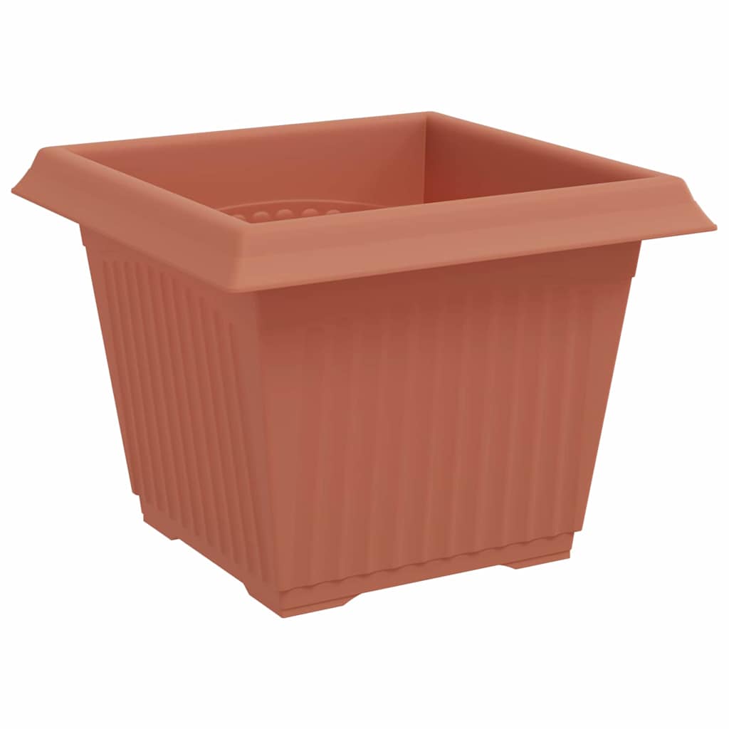 vidaXL Kwadratowa doniczka na kwiaty 24 pcs Czerwony ceglasty