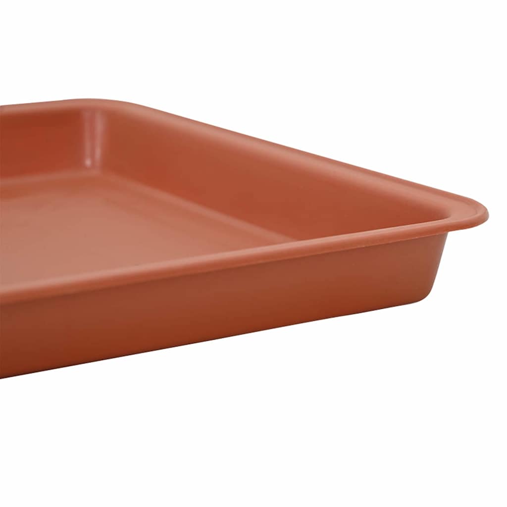 vidaXL Kwadratowa Taca na Kwiaty 6 pcs Czerwony ceglasty