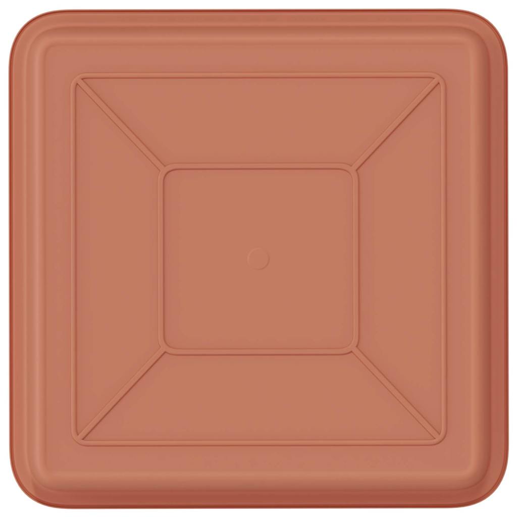 vidaXL Kwadratowa Taca na Kwiaty 24 pcs Czerwony ceglasty