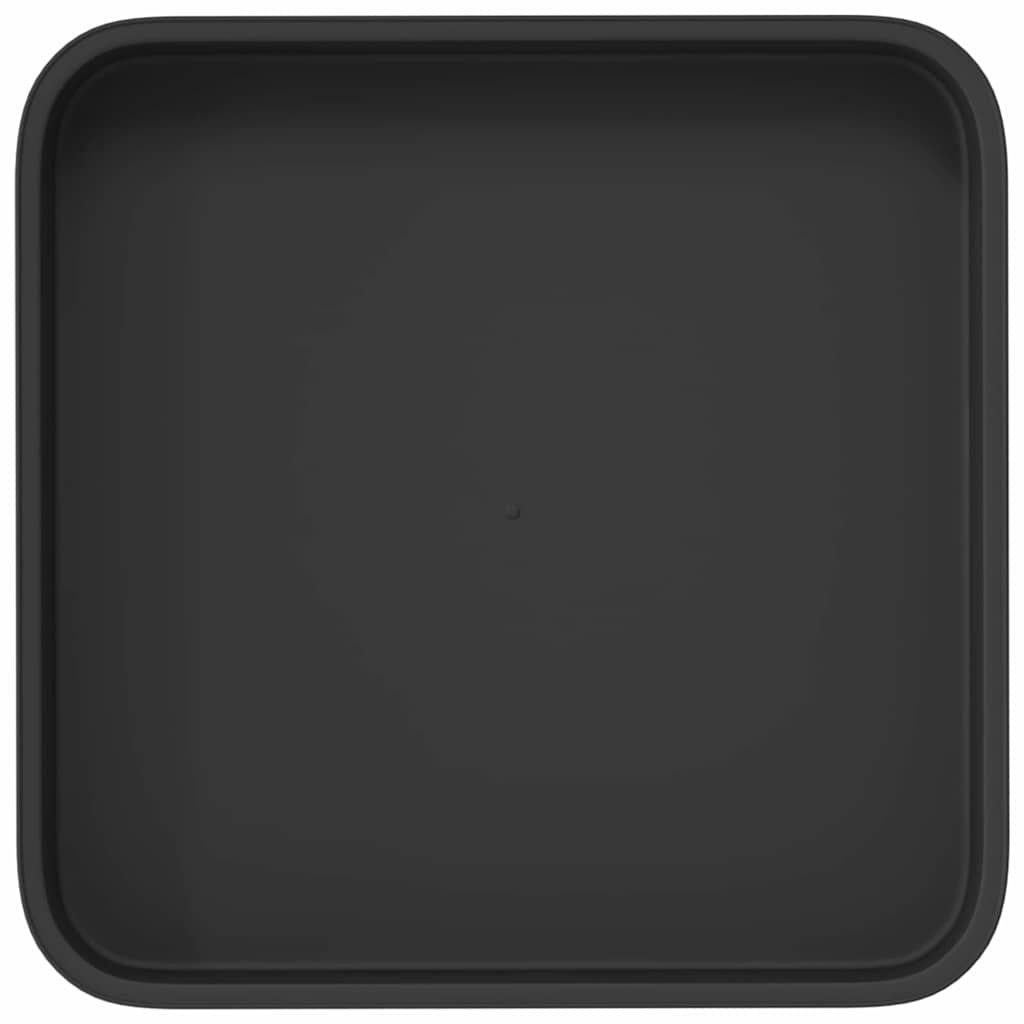 vidaXL Kwadratowa Taca na Kwiaty 24 pcs Czarny 15 x 15 x 2 cm