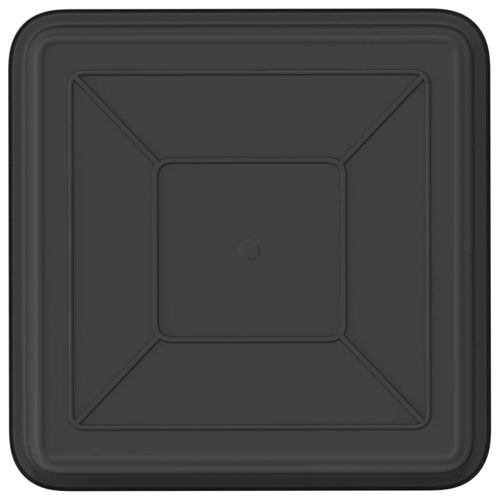 vidaXL Kwadratowa Taca na Kwiaty 24 pcs Czarny 18 x 18 x 2 cm