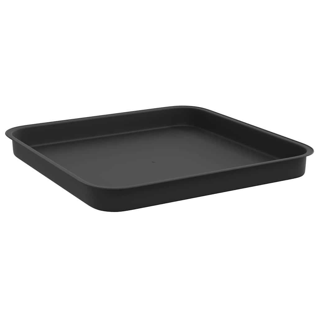 vidaXL Kwadratowa Taca na Kwiaty 24 pcs Czarny 21 x 21 x 2 cm
