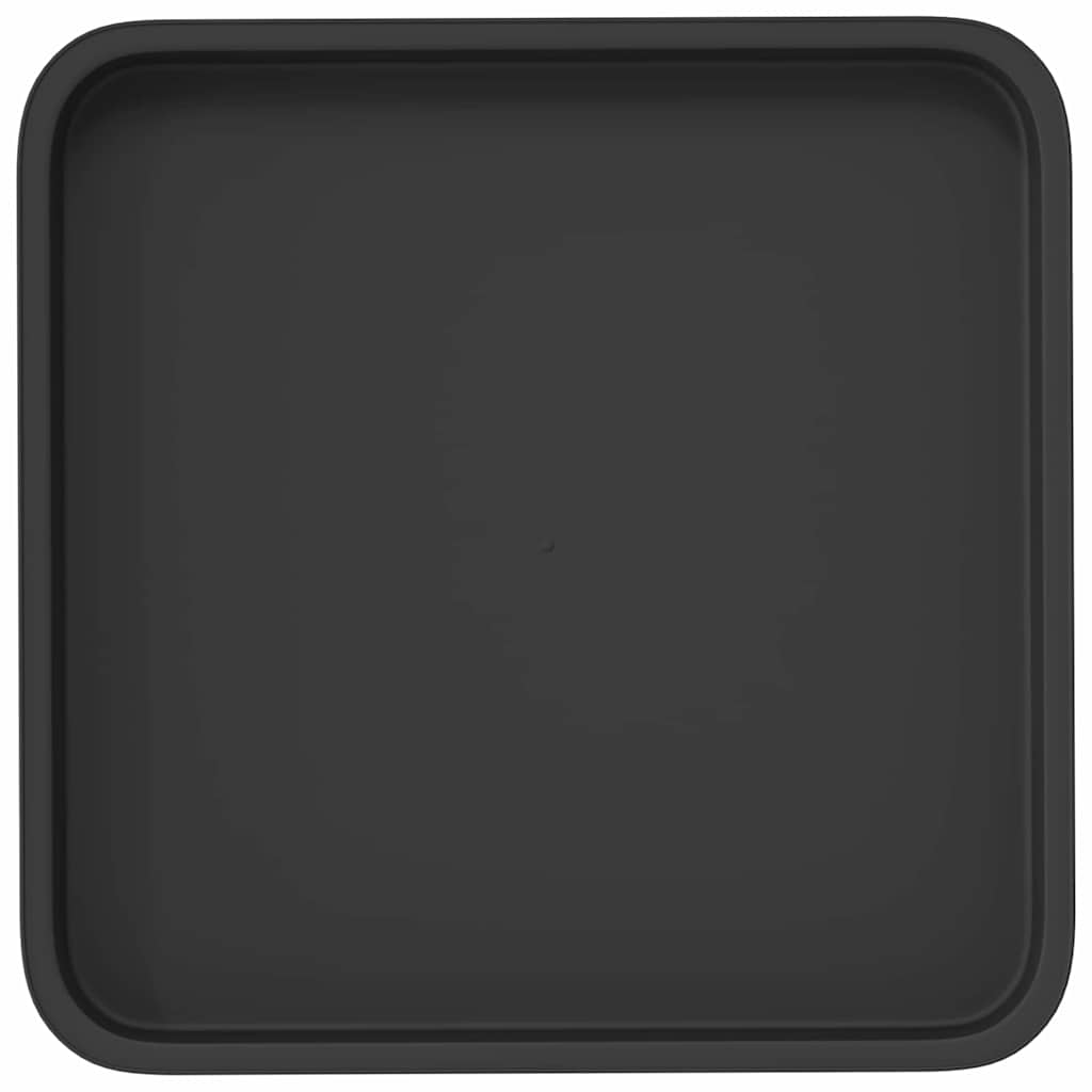 vidaXL Kwadratowa Taca na Kwiaty 24 pcs Czarny 36 x 36 x 2.5 cm