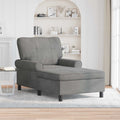 vidaXL Leżak z poduszką Ciemnoszary 91 x 157 x 91 cm Aksamit