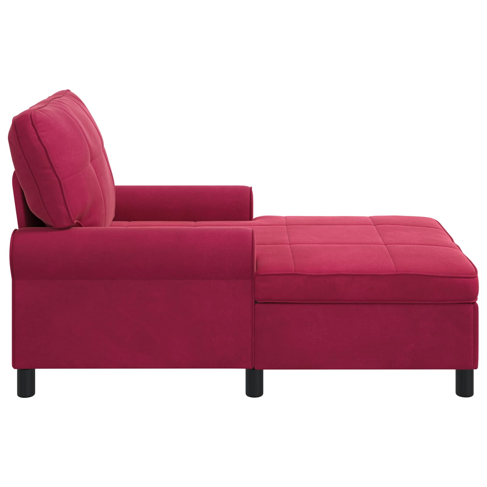 vidaXL Leżak z poduszką Czerwone wino 91 x 157 x 91 cm Aksamit