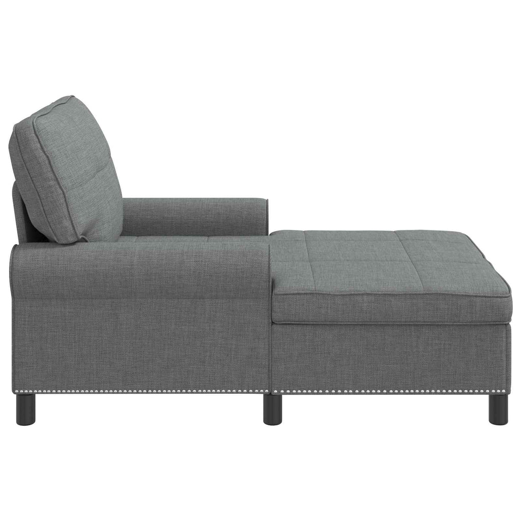 vidaXL Leżak z poduszką Ciemnoszary 91 x 157 x 91 cm tkanina