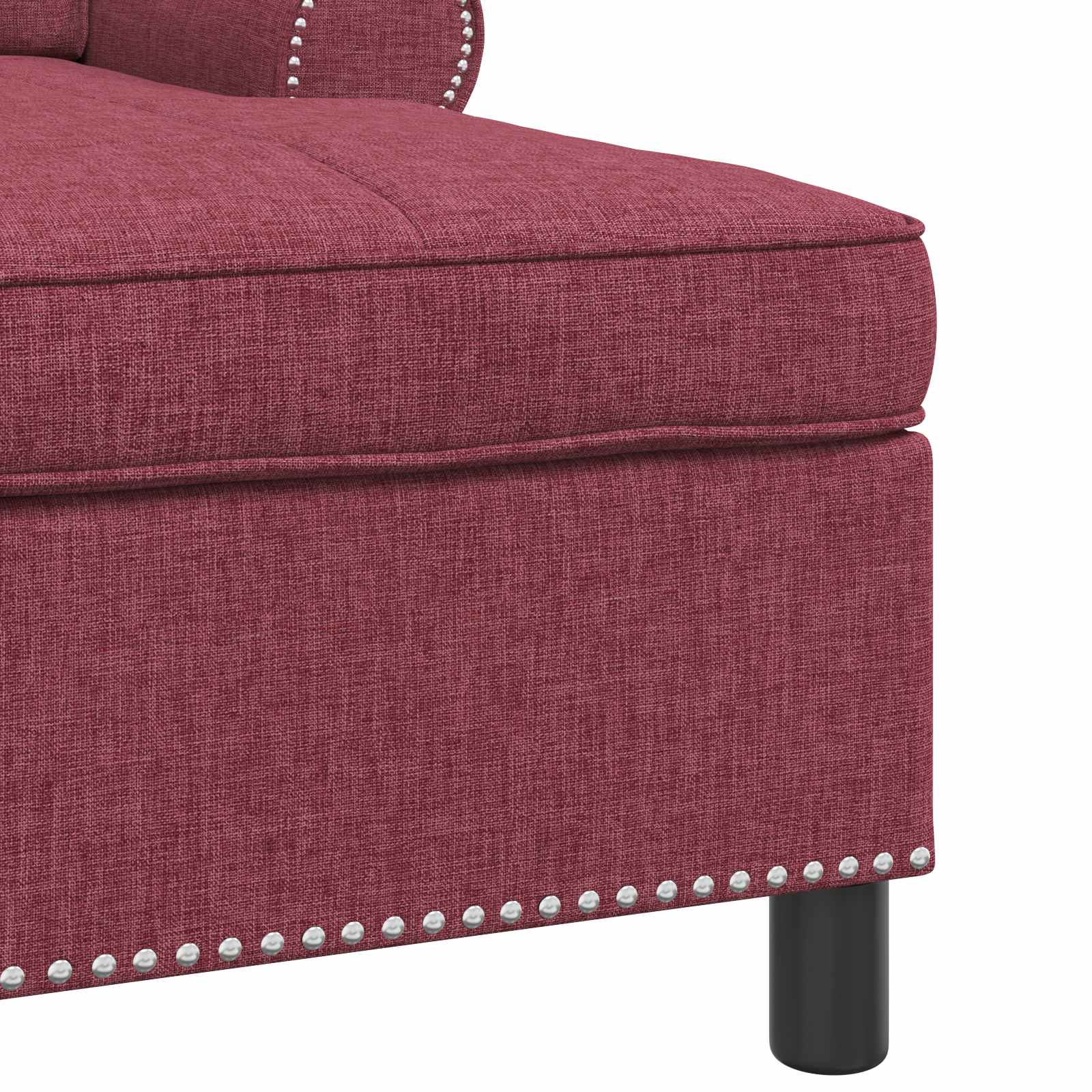 vidaXL Leżak z poduszką Czerwone wino 91 x 157 x 91 cm tkanina