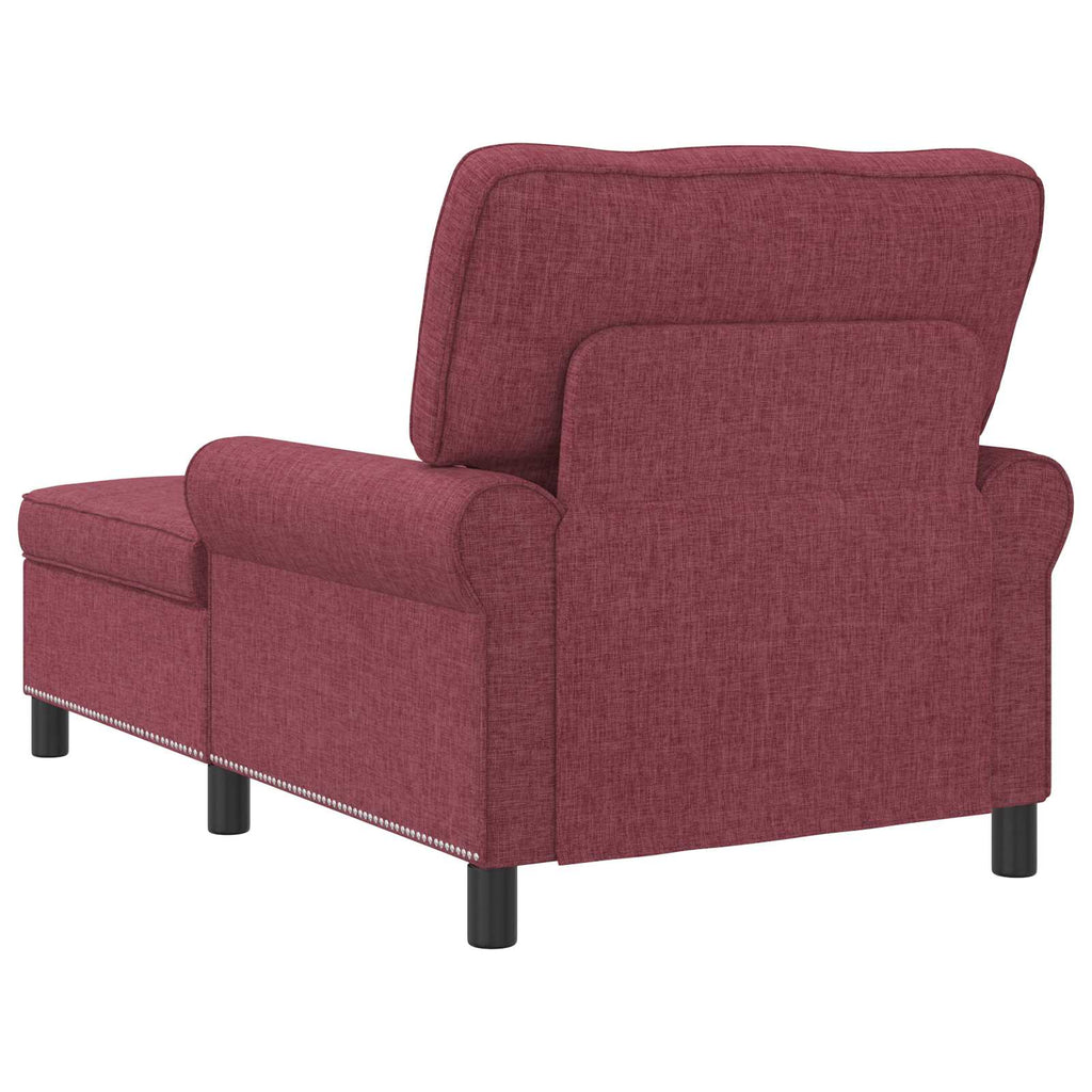 vidaXL Leżak z poduszką Czerwone wino 91 x 157 x 91 cm tkanina