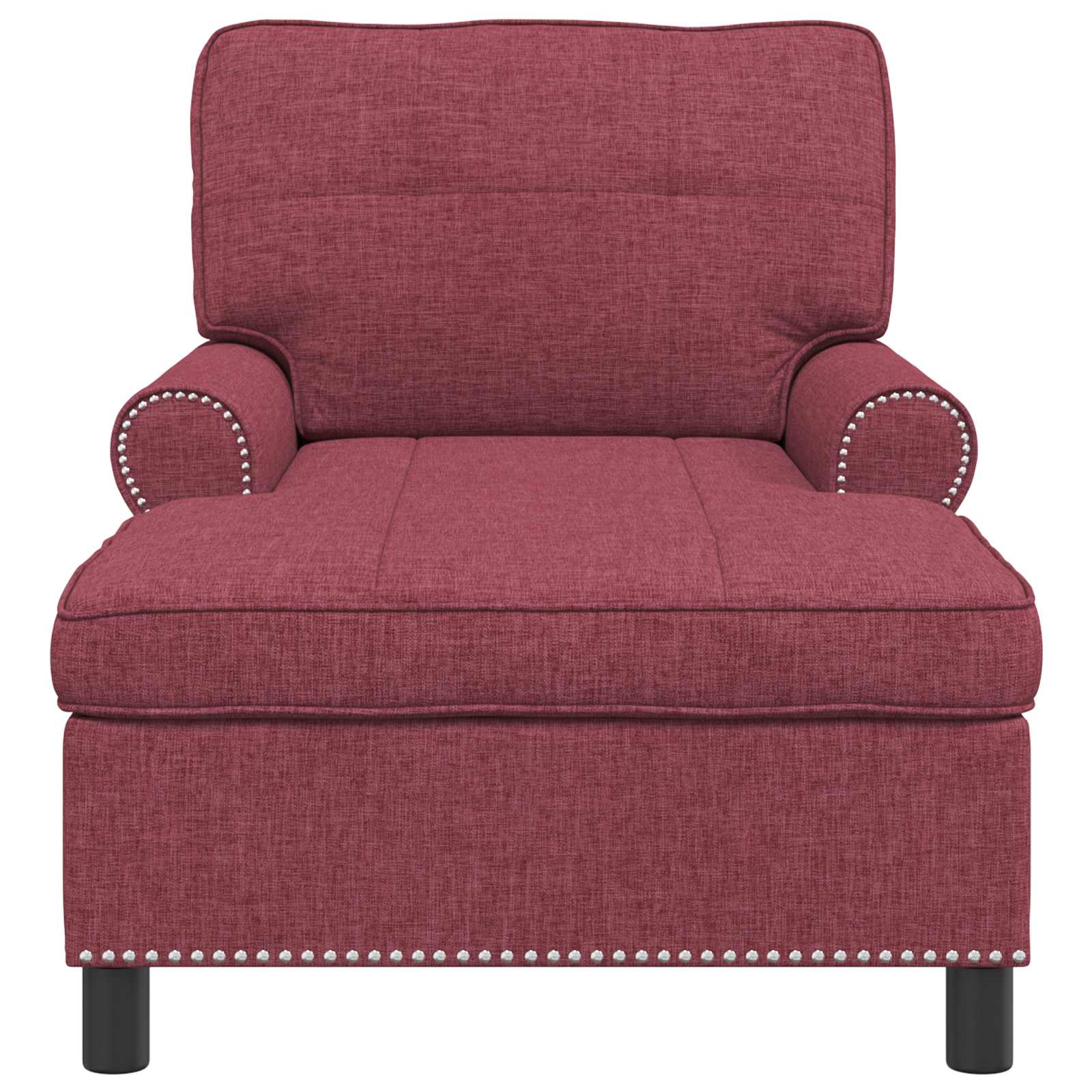 vidaXL Leżak z poduszką Czerwone wino 91 x 157 x 91 cm tkanina