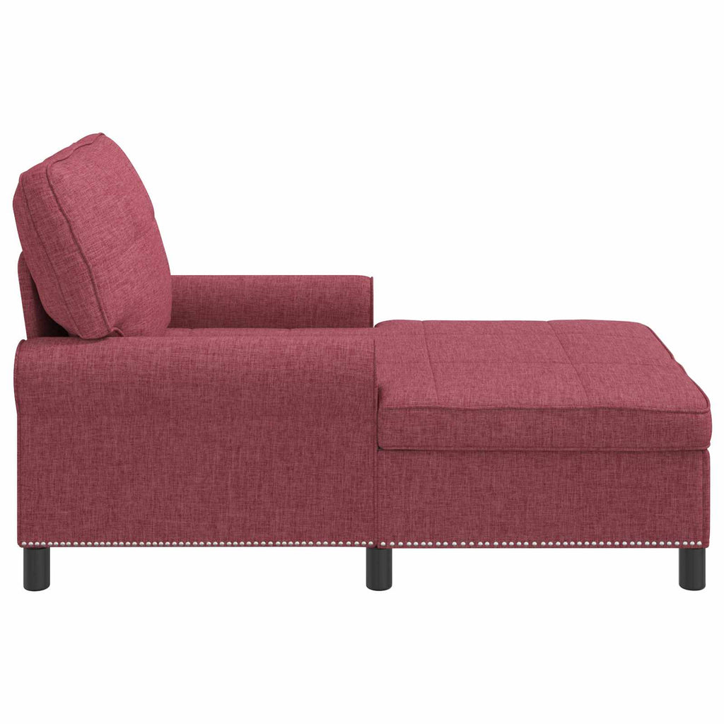 vidaXL Leżak z poduszką Czerwone wino 91 x 157 x 91 cm tkanina