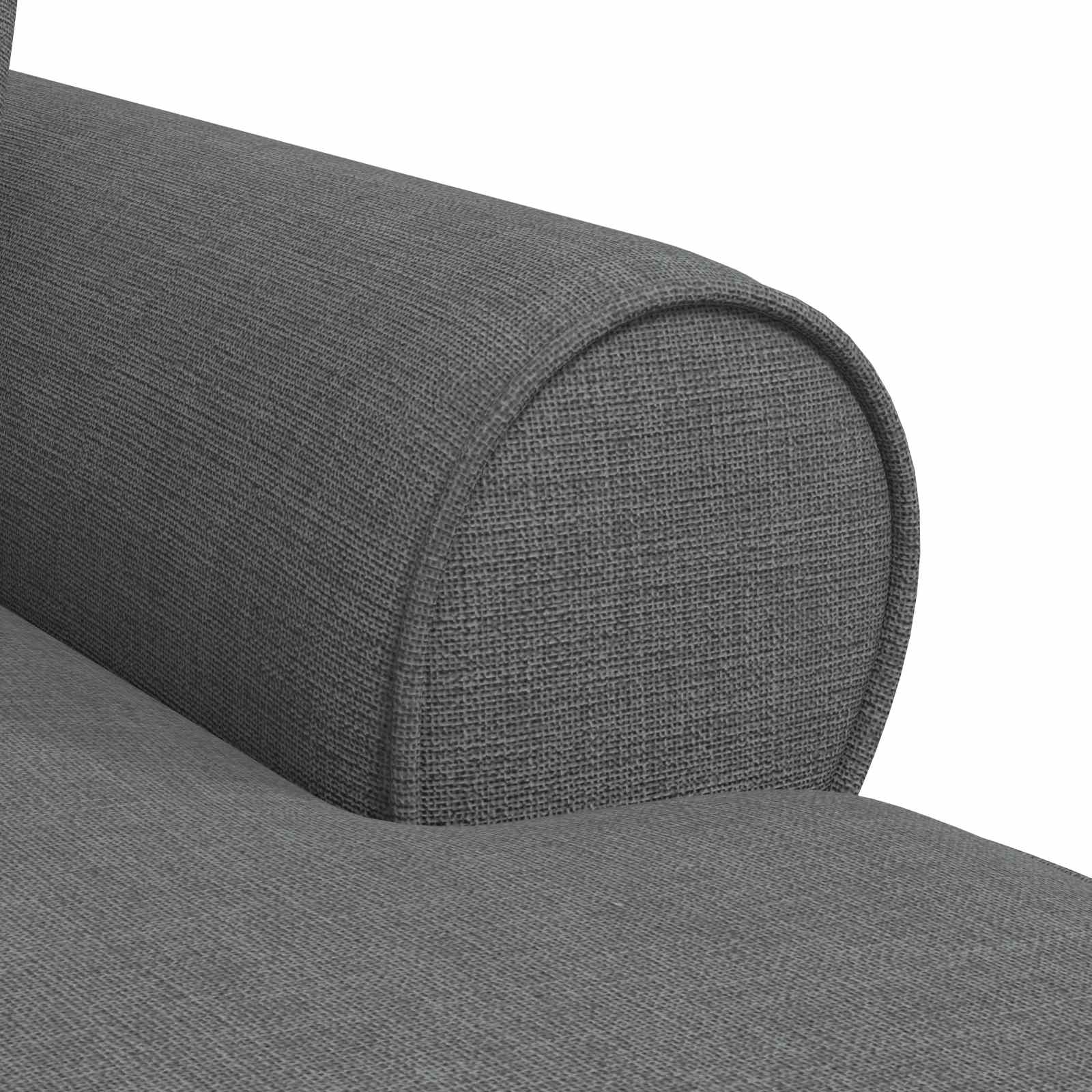 vidaXL Chaise Lounge z Fartuszkiem 3 pcs Ciemnoszary tkanina