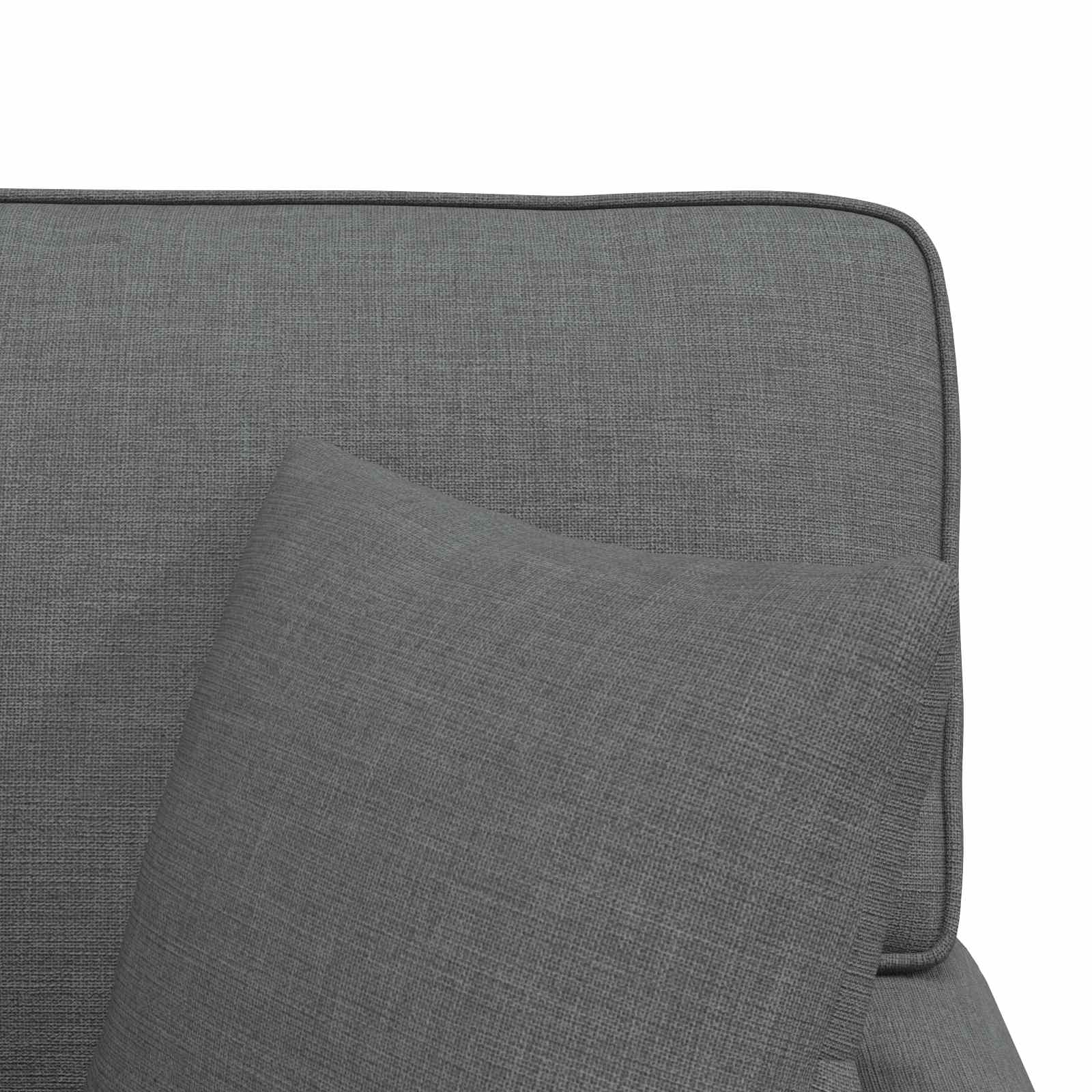 vidaXL Chaise Lounge z Fartuszkiem 3 pcs Ciemnoszary tkanina