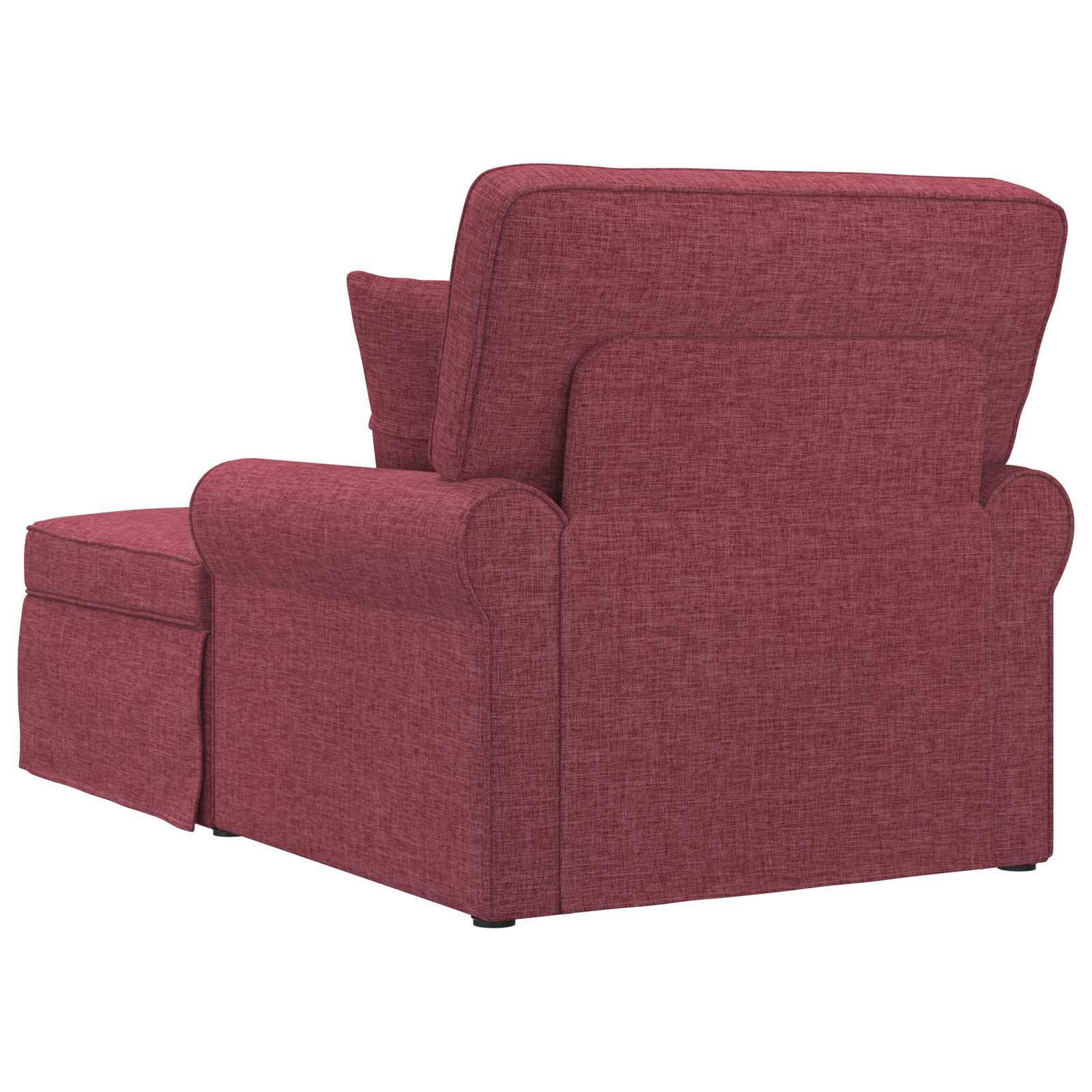 vidaXL Chaise Lounge z Fartuszkiem 3 pcs Czerwone wino tkanina