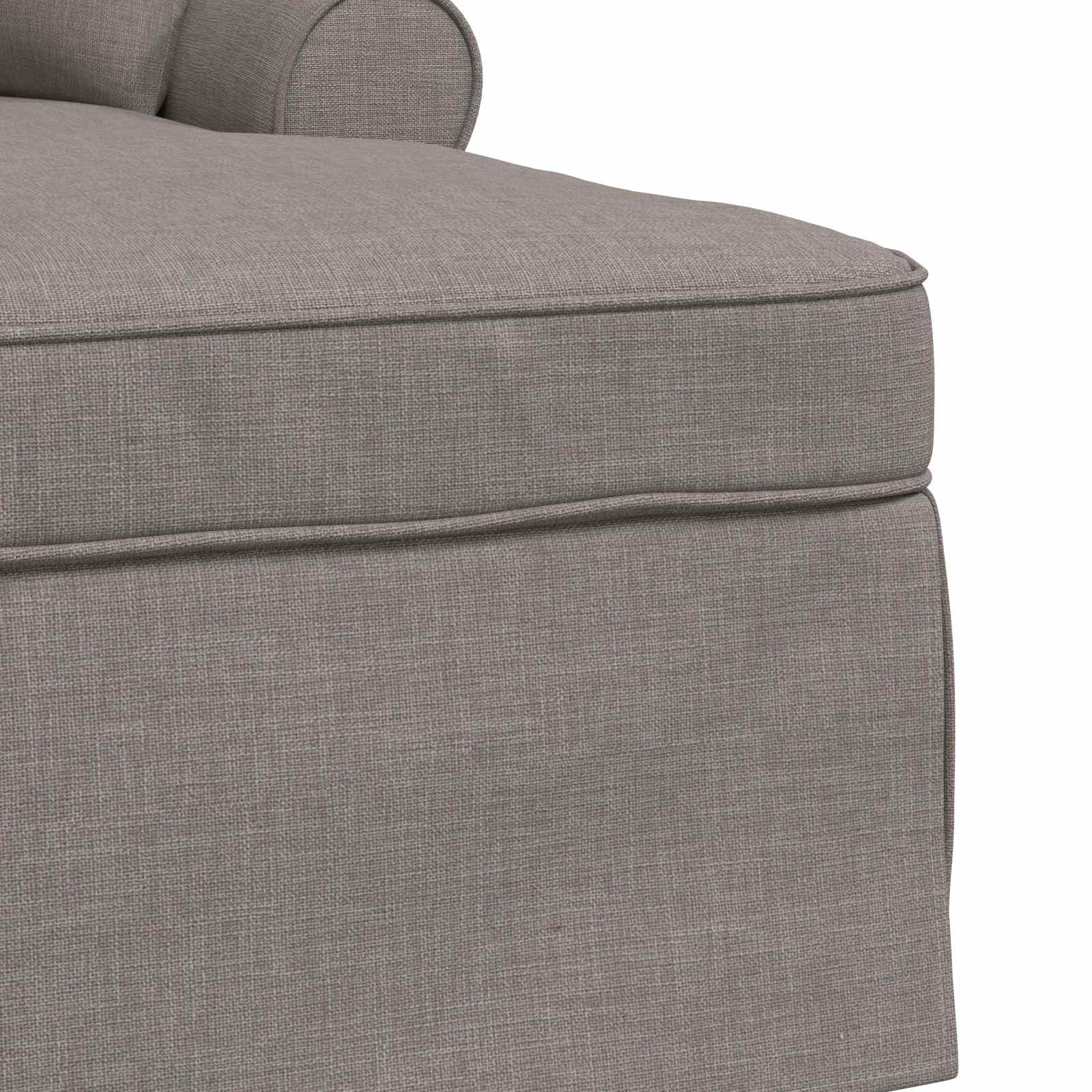 vidaXL Chaise Lounge z Fartuszkiem 3 pcs Ciemnoszary tkanina