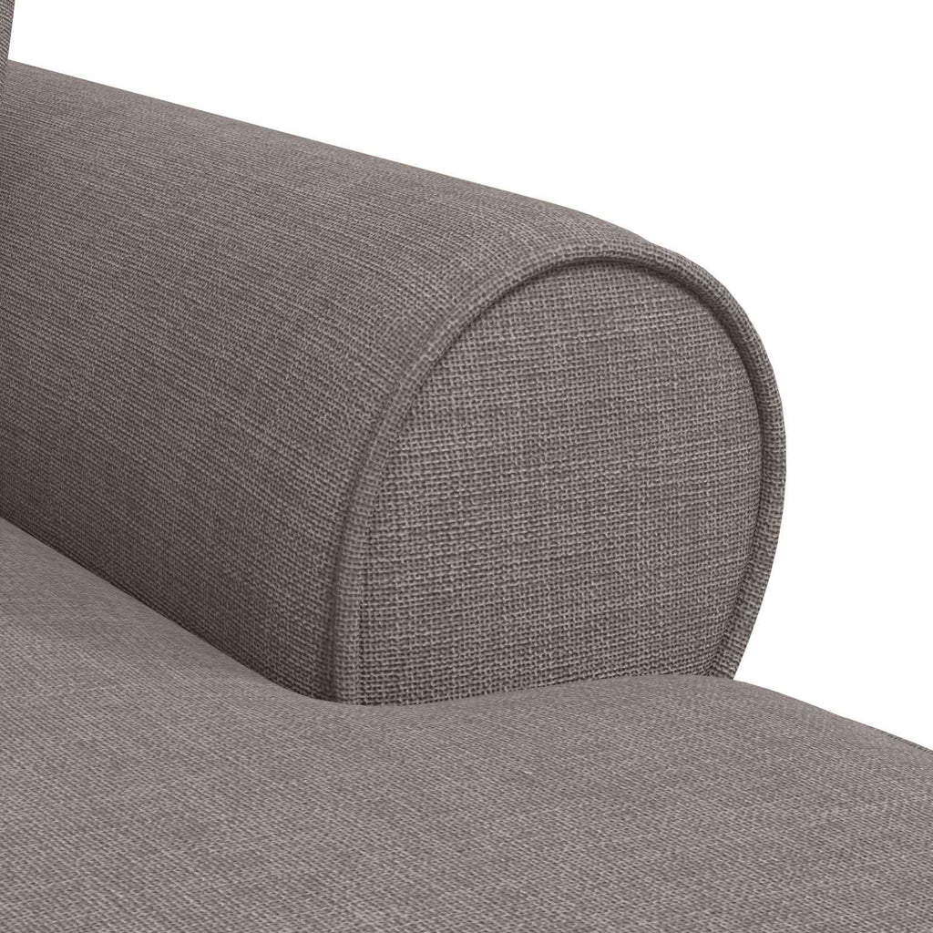 vidaXL Chaise Lounge z Fartuszkiem 3 pcs Ciemnoszary tkanina