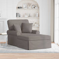 vidaXL Chaise Lounge z Fartuszkiem 3 pcs Ciemnoszary tkanina