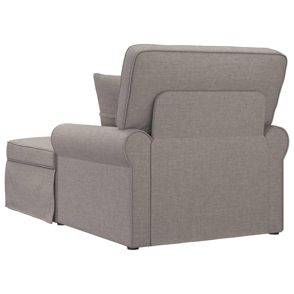 vidaXL Chaise Lounge z Fartuszkiem 3 pcs Ciemnoszary tkanina