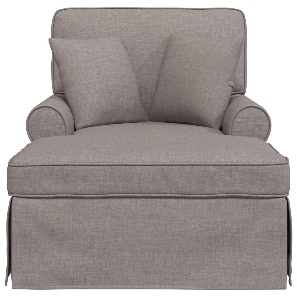 vidaXL Chaise Lounge z Fartuszkiem 3 pcs Ciemnoszary tkanina