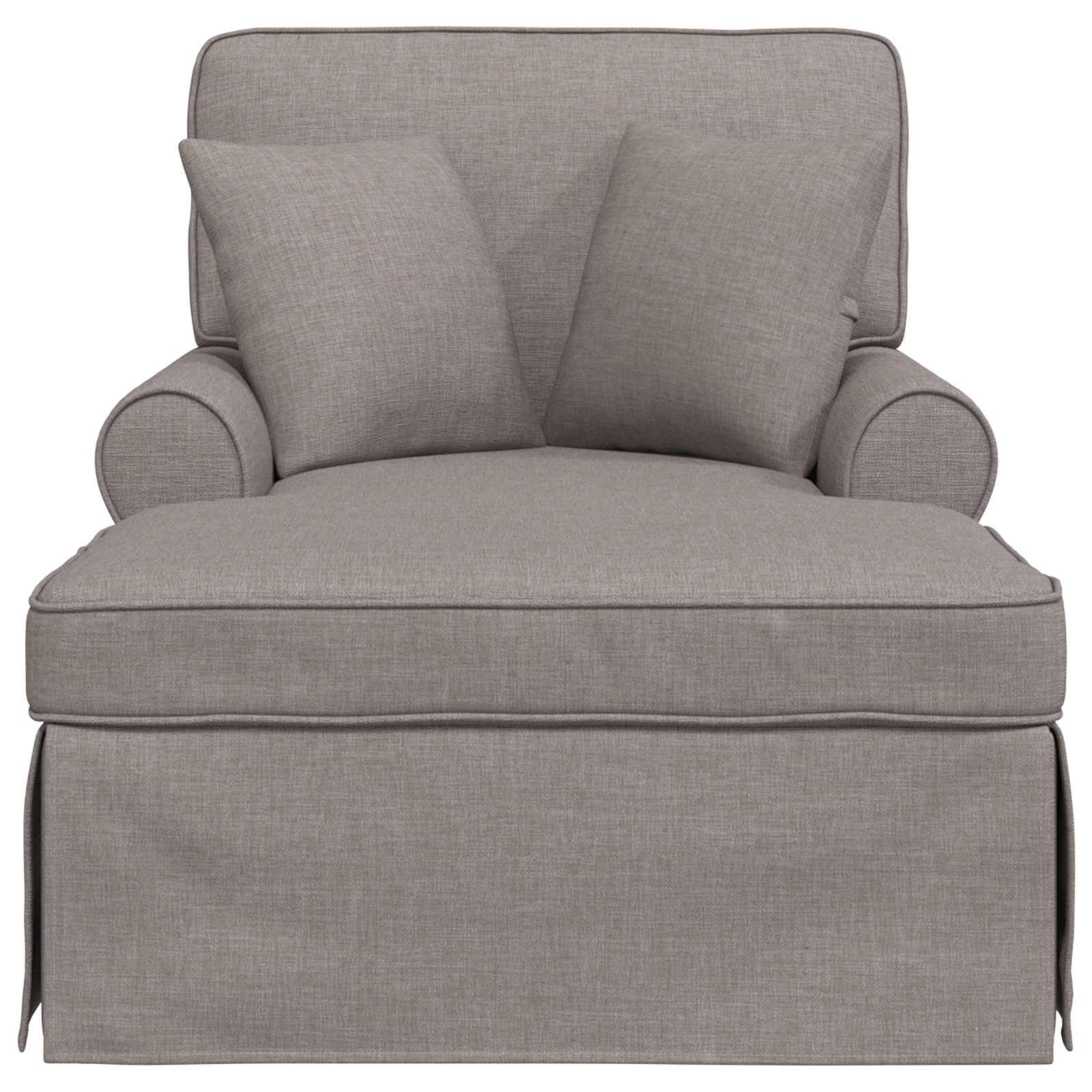 vidaXL Chaise Lounge z Fartuszkiem 3 pcs Ciemnoszary tkanina