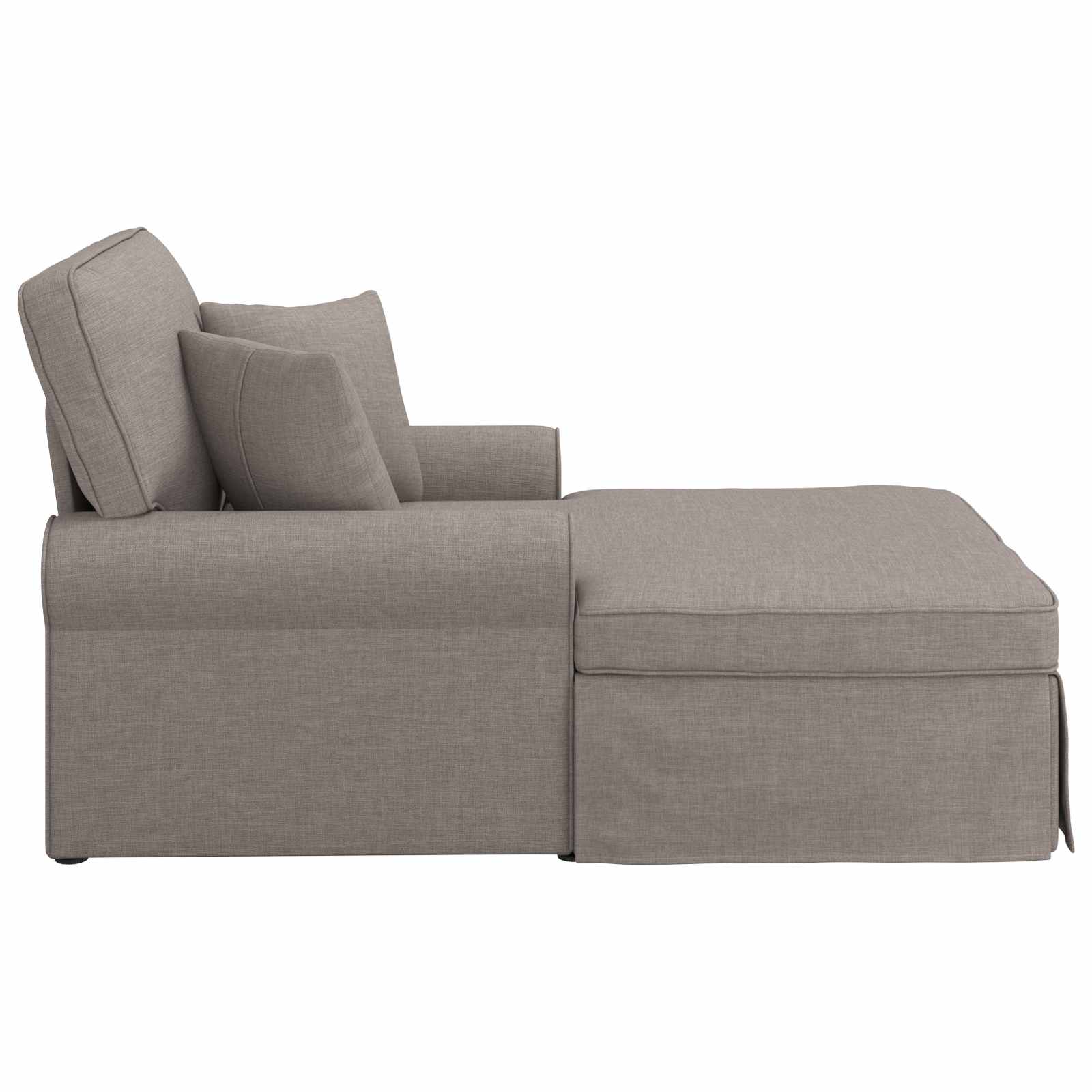vidaXL Chaise Lounge z Fartuszkiem 3 pcs Ciemnoszary tkanina