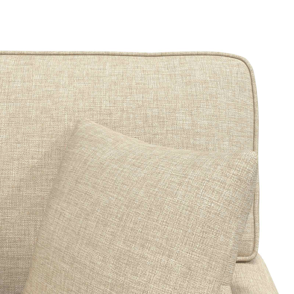 vidaXL Chaise Lounge z Fartuszkiem z poduszką 3 pcs Kremowy tkanina